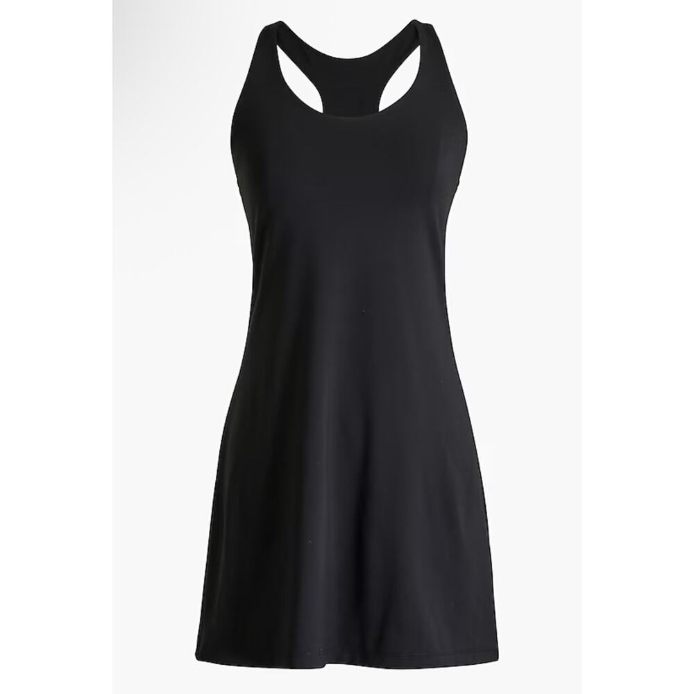 J.Crew Racerback Active Dress with Shorts Size M Black Athletic Gym Workout NWT